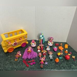 Lalaloopsy Mini 3” Dolls, Bus, Pets + Accessories Variety Bundle